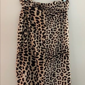 Skirts - Belted Leopard faux-Wrap Skirt Skirts - Belted Leopard faux-Wrap Skirt
